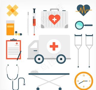 医疗元素矢量图片