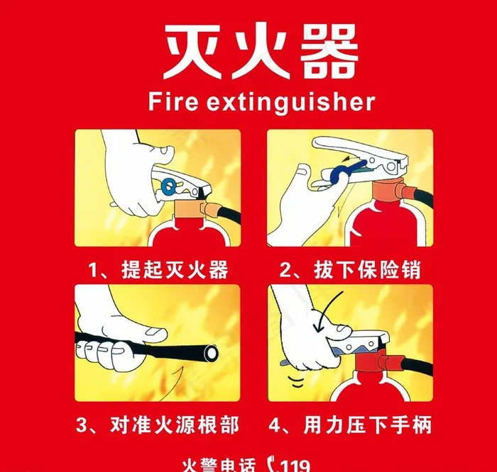 灭火器图片cdr矢量模版下载