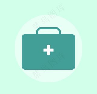 医疗箱扁平化图标图片