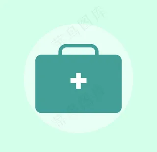 医疗箱扁平化图标图片
