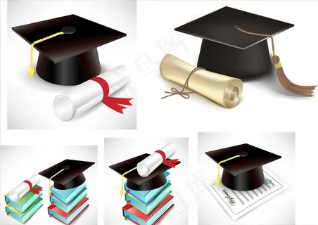 矢量博士帽素材图片