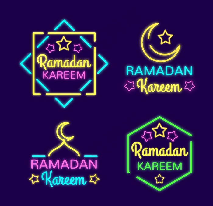 霓虹灯效背景图片