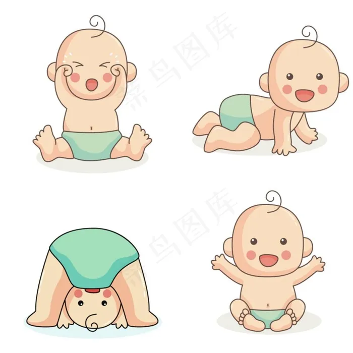 卡通婴儿图片psd模版下载