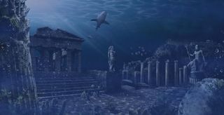 海洋背景 海底世界 海底城堡图片