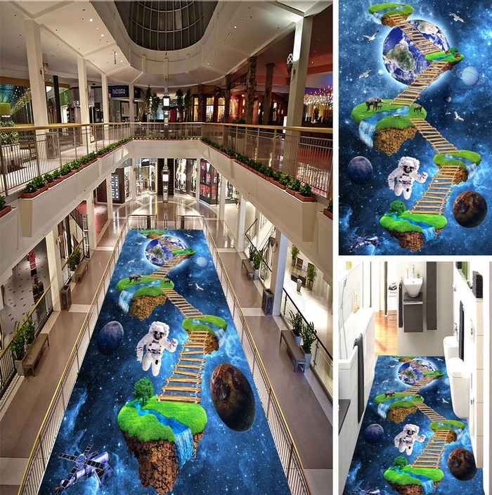 宇宙3D立体走道地画图片(8504X14173(DPI:72))psd模版下载