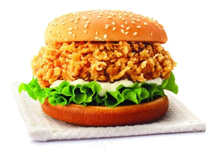 脆皮鸡腿堡图片