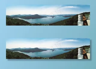 太湖县花凉亭水库全景图片