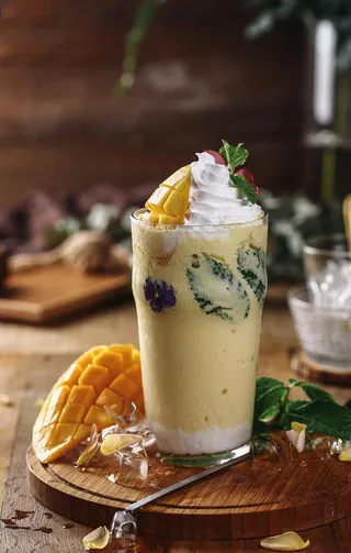 芒果雪顶奶茶图片