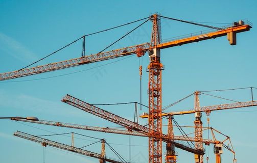 塔吊起重机摄影图片