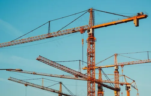 塔吊起重机摄影图片