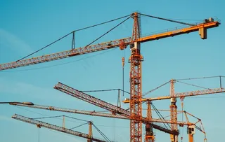 塔吊起重机摄影图片