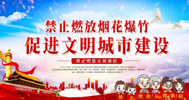 禁止燃放烟花爆竹图片