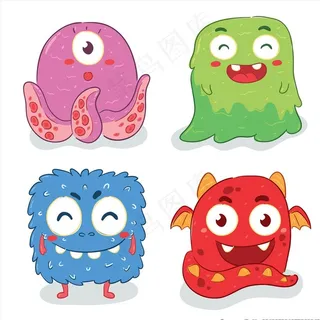 卡通小怪兽图片