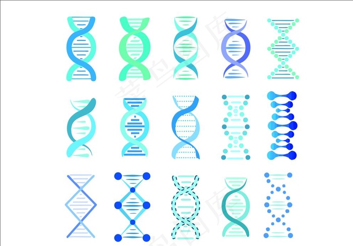 基因 细胞图标 生物科技 LO图片cdr矢量模版下载