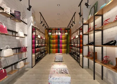 鞋店效果图设计图片