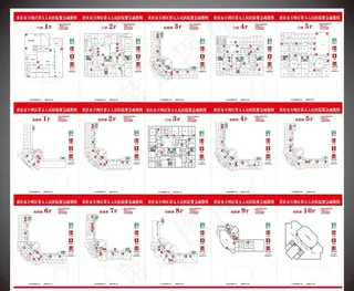 医院消防疏散图图片