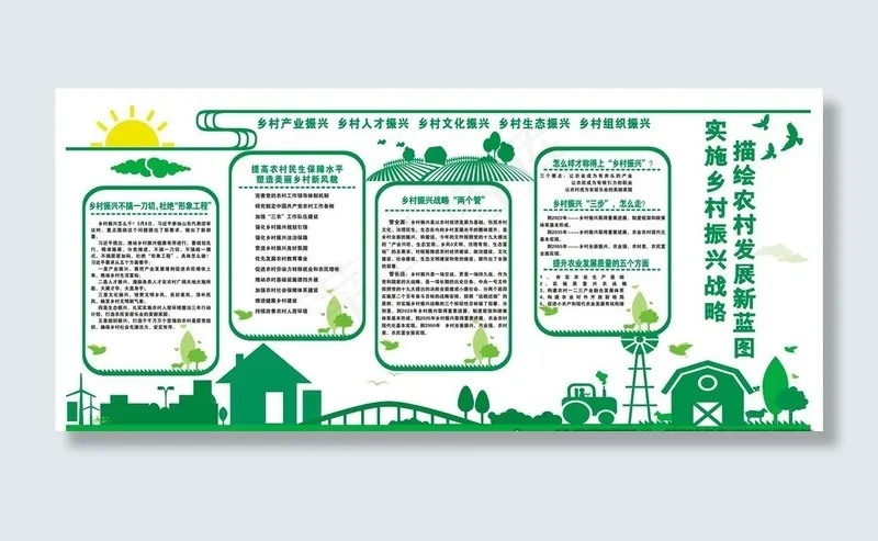 乡村振兴图片cdr矢量模版下载