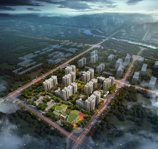 城市鸟瞰图效果图图片