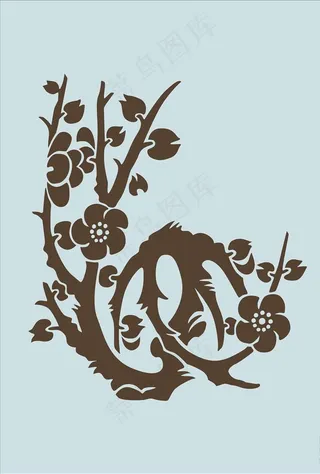 梅花 花枝 矢量图片