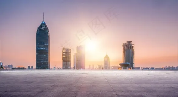 城市高楼地面背景图片