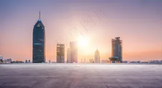 城市高楼地面背景图片