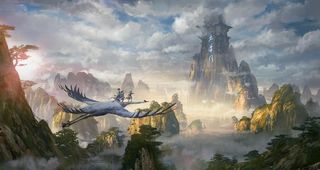 大气仙侠魔幻场景插画图片