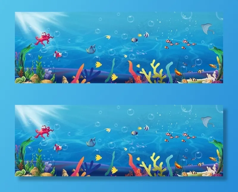 卡通海底世界图片(5669X2126(DPI:72))psd模版下载