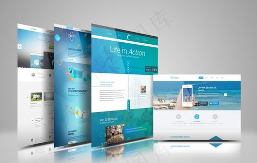 网站界面展示样机图片