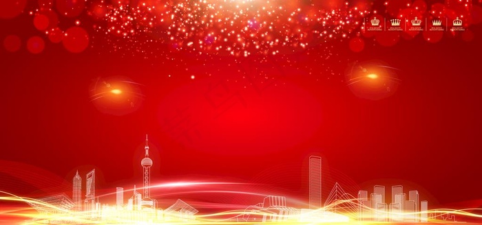 红色大气背景图片(7087X3543(DPI:300))psd模版下载