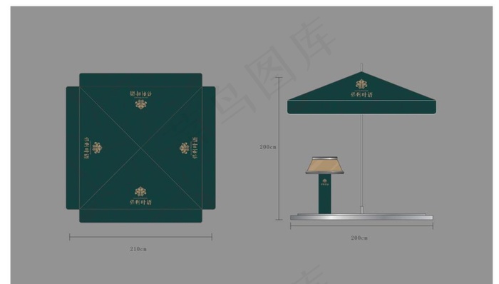 保利叶语遮阳伞图片