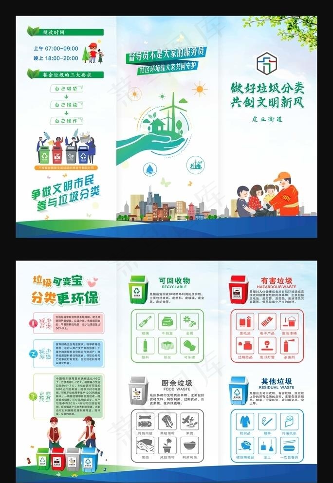 苏州垃圾分类-三折页图片