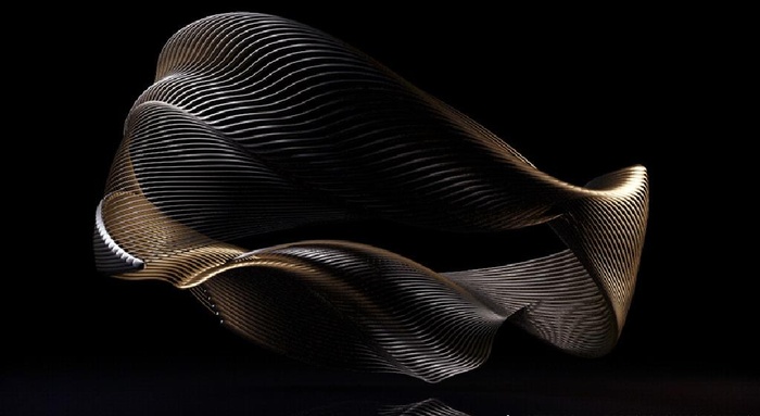 黑金线条纹理图片