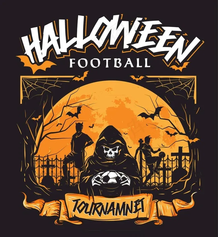 万圣节创意手绘插画图案图片eps,ai矢量模版下载