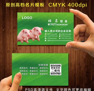 猪名片图片