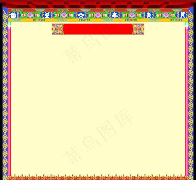 藏式展板图片cdr矢量模版下载