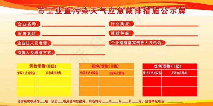 工业污染减排措施公示牌图片(6299X3346(DPI:100))psd模版下载