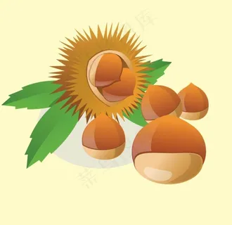 卡通栗子图片