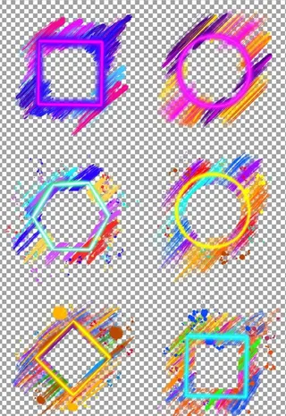 创意彩色边框图片