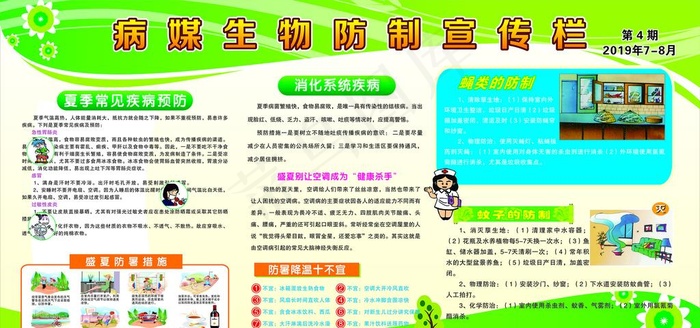 病媒生物防制宣传栏图片(2000X1200)cdr矢量模版下载