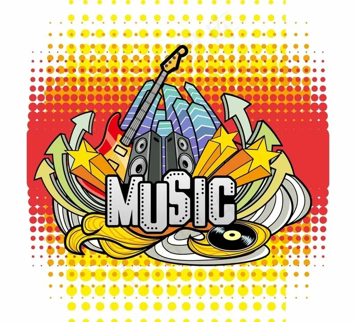 矢量时尚音乐节素材图片ai矢量模版下载