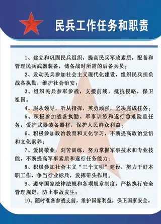 民兵工作任务和职责图片