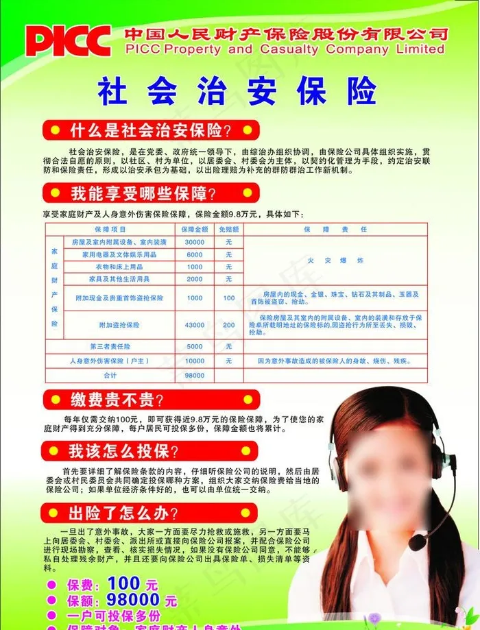 人保宣传单图片cdr矢量模版下载