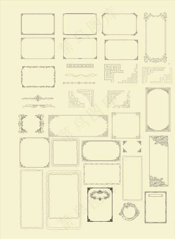 边框相框图片cdr矢量模版下载