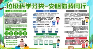 垃圾分类展板图片