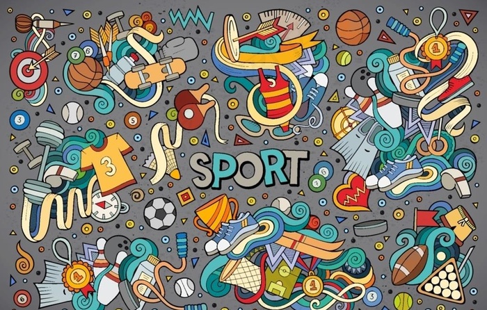 运动矢量插画图片