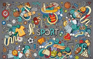 运动矢量插画图片