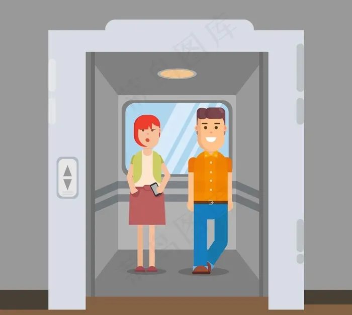 电梯图片ai矢量模版下载