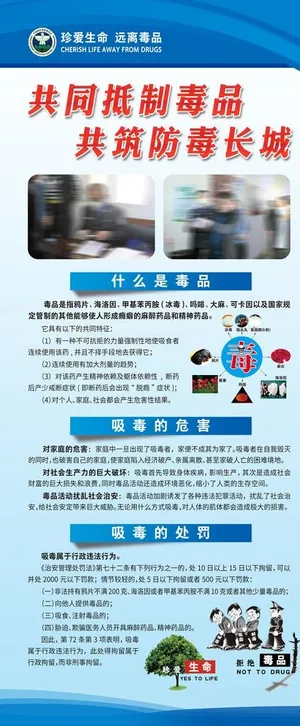 禁毒宣传展架图片