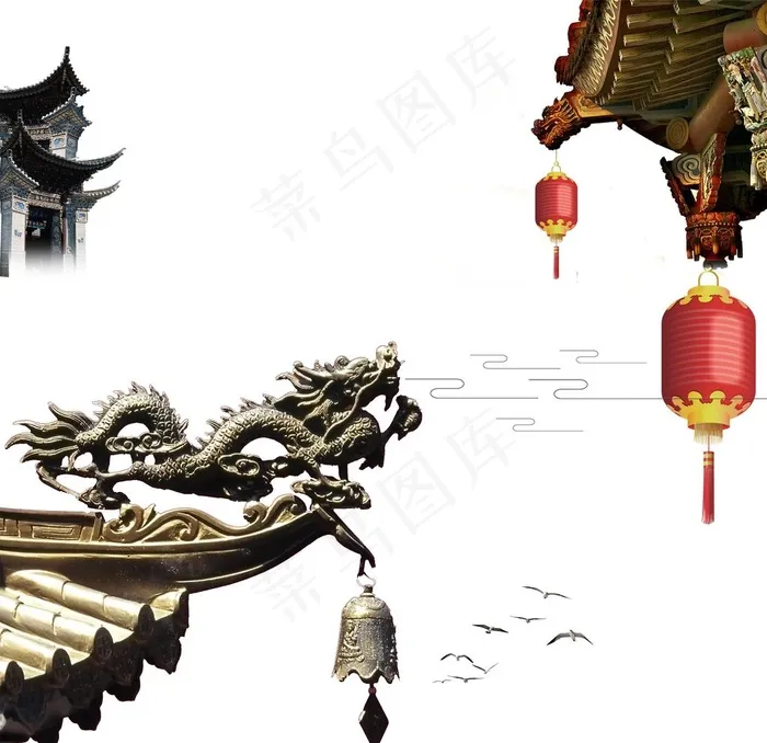 免扣屋檐图片psd模版下载