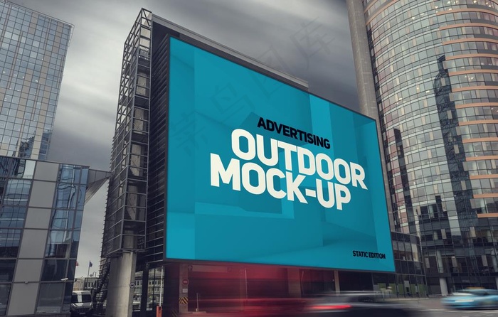 户外大屏广告展示样机图片